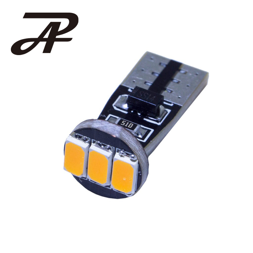10 SMD T10 5630 LED Automotive Yellow Bulb for reversing, positioning