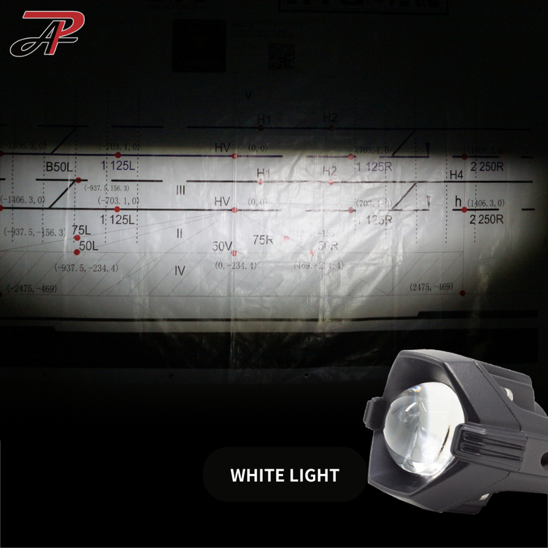 HYUGA Motorcycle Fog Light Auxiliary Lights with Horizontal Cutoff Line, Three Light Colors (White, Yellow), Simultaneous High and Low Beam, Multi-Mode Flashing, Independent Switch (Pack of 2)